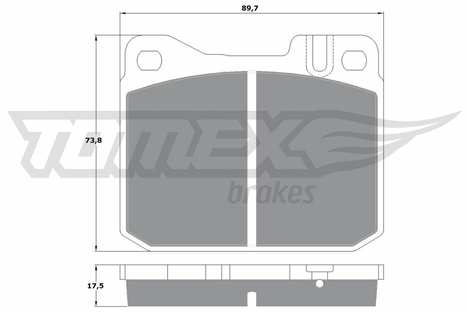 Sada brzdových destiček, kotoučová brzda TOMEX Brakes